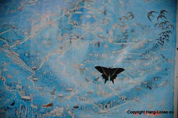 karte von Sabah mit Schmetterling