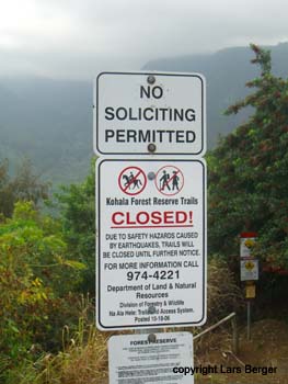 kohala Forest trail closed